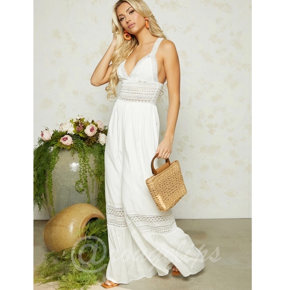 Bohemian Wide-Leg Cinch-Ankle Jumpsuit